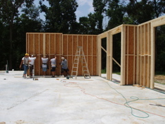 11' tall exterior wall set for first floor