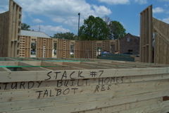 Panels are labeled and delivered in stacks